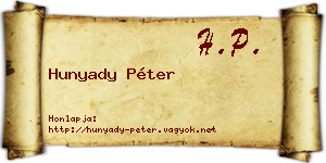 Hunyady Péter névjegykártya